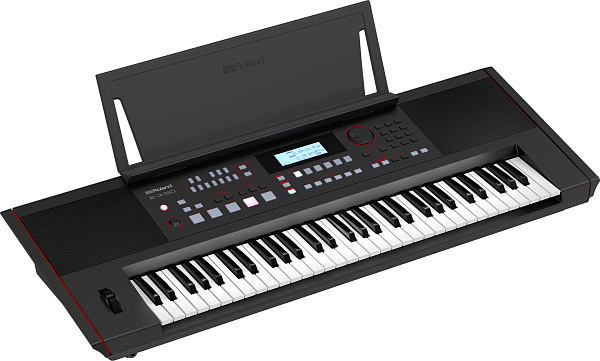 Синтезатор ROLAND [E-X50] с автоаккомпанементом, 61 клавишей (чувствительной к нажатию), 256-голосной полифонией. 689 тембров, 300 стилей аранжировки, Bluetooth 5.0, микрофонный вход, USB. Вес: 9,6 кг.