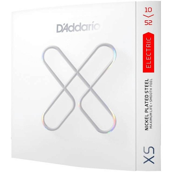 D'Addario XSE1052 - Cтруны для электрогитары (10-52) , Light top/Heavy bottom, серия XS