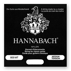 HANNABACH 800MT Black Silver Plated - Комплект струн для классической гитары,нейлон/посеребренные
