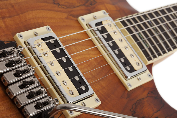 Электрогитара SCHECTER [C-1 EXOTIC SPALTED MAPLE SNVB] электрогитара 6-струнная, корпус: красное дерево, топ: клен, гриф: клен, накладка: черное дерево, 24 лада, цвет:  Satin Natural Vintage Burst (SNVB)