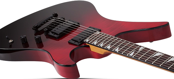 Электрогитара SCHECTER [AVENGER STANDARD BB] электрогитара 6-струнная, корпус: красное дерево, топ из капа, гриф: печеный клен, накладка: палисандр, 24 лада, цвет BloodBurst (BB)