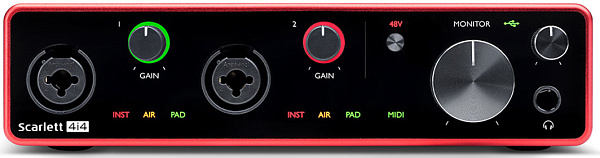 FOCUSRITE Scarlett 4i4 3rd Gen - Аудиоинтерфейс USB, 4 входа/4 выхода