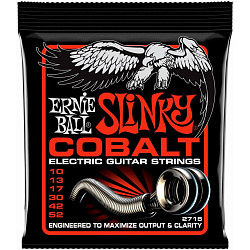 Ernie Ball 2715 - Струны для электрогитары (10-52), Cobalt Skinny top/Heavy bottom Slinky