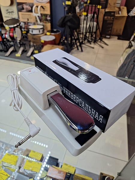 UNIQKEYS SP-GPT-W-SL - Педаль сустейн рояльного типа,  белый/серебро