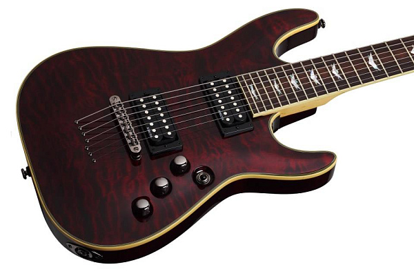 Электрогитара SCHECTER [OMEN EXTREME-7 BCH] электрогитара 7-струнная, электрогитара 6-струнная, корпус: красное дерево, топ: стеганый клен, гриф: клен, накладка: палисандр, 24 лада, цвет: Black Cherry (BCH)