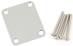 FENDER NECKPLATE W\SCREWS VINTAGE- CHROME пластинк
