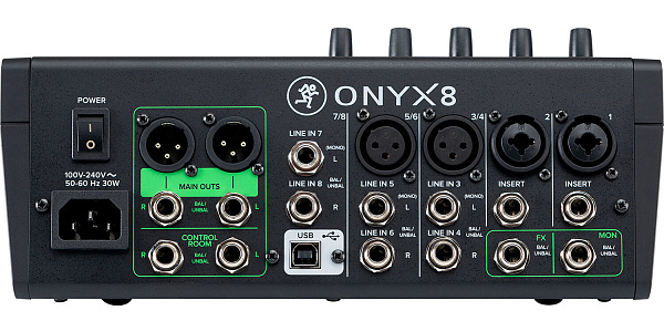 MACKIE ONYX8 - 8-канальный микшер с поканальной записью, процессором эффектов и USB
