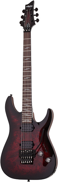 Электрогитара SCHECTER [OMEN ELITE-6 FR BCHB] электрогитара 6-струнная, корпус: красное дерево, топ: кап, гриф: клен, накладка: палисандр, 24 лада, FloydRose, цвет: Black Cherry Burst (BCHB)