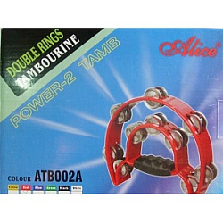 Alice ATB002A Тамбурин "Двойной полукруг", 20 пар бубунцов