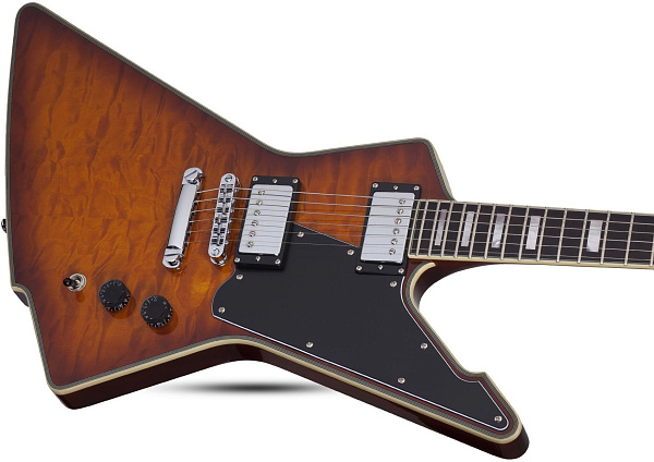 Электрогитара SCHECTER [E-1 CUSTOM  VSB] электрогитара 6-струнная, корпус: красное дерево, топ: клен, гриф: красное дерево, накладка: черное дерево, 22 лада, цвет: Vintage Sunburst (VSB)