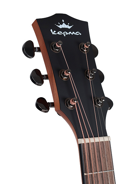 Трансакустическая гитара Kepma [D1CEPRO-K10PRO-BKM] Кол-во струн: 6, тип корпуса: дредноут, верхняя дека: ель, корпус: сапеле, гриф: нато / окуме, накладка грифа: палисандр / венге, кол-во ладов: 20, звукосниматель: K10PRO, цвет: черный