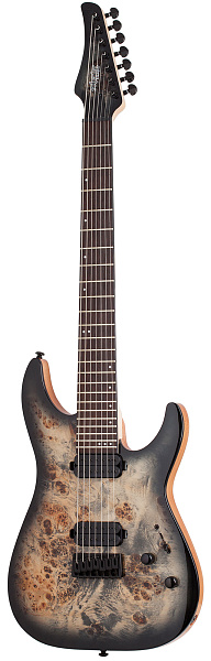Электрогитара SCHECTER [C-7 PRO CB] электрогитара 7-струннаякорпус: красное дерево, топ: кап, гриф: клен 3 куска, накладка: венге, 24 лада, цвет: Charcoal Burst (CB)