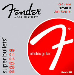 FENDER STRINGS NEW SUPER BULLET 3250LR NPS BULLET END 9-46, струны для электрогитары, стальные с ник