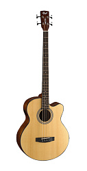 SJB5F-NS Acoustic Bass Series - Электро-акустическая бас-гитара цвет натуральный, с чехлом, Cort