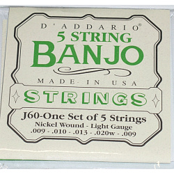 D`ADDARIO J-60 - струны для банжо, 5 String