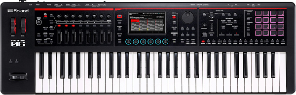Синтезатор/рабочая станция ROLAND [FANTOM-06] с 61 клавишей (чувствительными к скорости нажатия), генератором ZEN-Core/SuperNATURAL, более 3 500 тембров. Есть сенсорный экран, 16 пэдов с RGB-подсветкой, секвенсор, арпеджиатор, аудиоинтерфейс, MIDI. Вес: