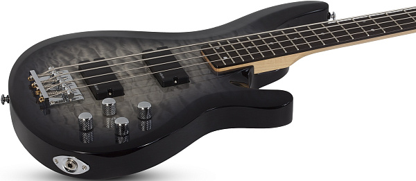 Бас-гитара SCHECTER [C-4 PLUS CB] Бас-гитара SCHECTER C-4 PLUS CB - бас-гитара 4-струнная, корпус: липа, топ: стеганый клен, гриф: клен, накладка: палисандр, 24 лада, цвет: Charcoal Burst (CB)