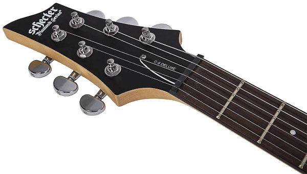Электрогитара SCHECTER [C-6 DELUXE LH SBK] леворукая электрогитара 6-струнная, корпус: липа, гриф: клен, накладка: палисандр, 24 лада, цвет: Satin Black (SBK)