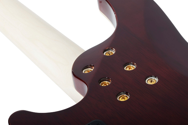 Бас-гитара SCHECTER [OMEN EXTREME-5 GNAT] бас-гитара 5-струнная, корпус: красное дерево, топ: огненный клен, гриф: клен, накладка: палисандр, 24 лада, цвет: Gloss Natural (GNAT)