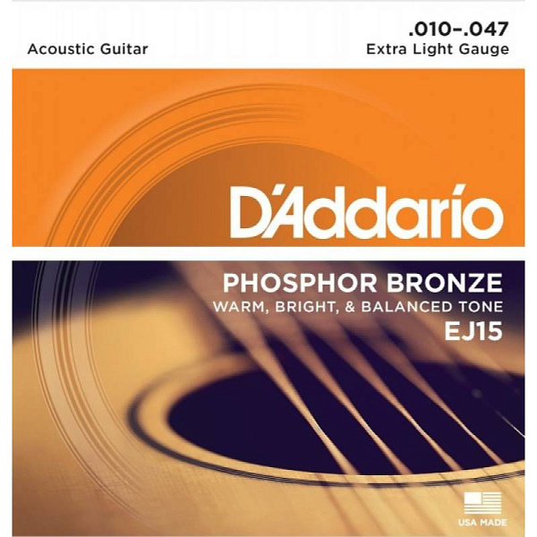 D'Addario EJ15 (10-47) - Струны для акустической гитары