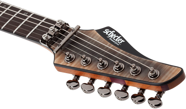 Электрогитара SCHECTER [BANSHEE MACH-6 FR-S FOB] электрогитара 6-струнная, корпус: болотный ясень,топ: огненный клен, гриф: обожженый клен, накладка: чёрное дерево, 24 лада, FloydRose, цвет: Fallout Burst (FOB)