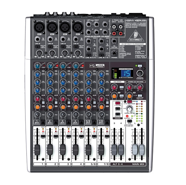 Behringer X1204USB - Микшерный пульт, USB, 4 моно, 2 стерео,2 AUX-шины