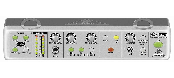 Behringer MON800 -микшер для студ.монитор.,4 стерео входа, 3 стереовыхода,встроен.микр. служеб.связи