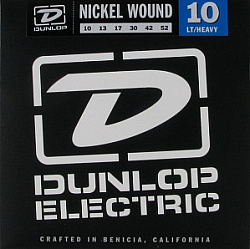 Dunlop DEN1052 - Комплект струн для электрогитары, никелированные, Light/Heavy, 10-52