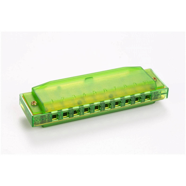 HOHNER Translucent Green (M1110G) - Диатоническая губная гармоника, тональность C, цвет зеленый