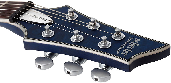 Электрогитара SCHECTER [C-1 PLATINUM STMBL] электрогитара 6-струнная, корпус: красное дерево, гриф: клен, накладка: палисандр, 24 лада, цвет: See-Thru Midnight Blue (STMBL)