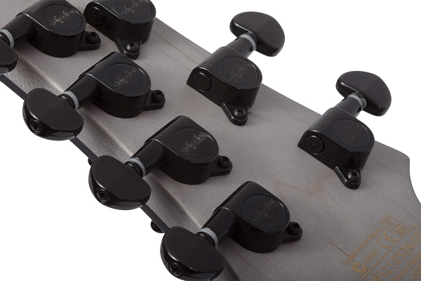 Электрогитара SCHECTER [OMEN ELITE-7 MS CHAR] электрогитара 7-струнная, мультимензур, корпус: красное дерево, топ: кап, гриф: клен, накладка: палисандр, 24 лада, цвет: Charcoal (CHAR)