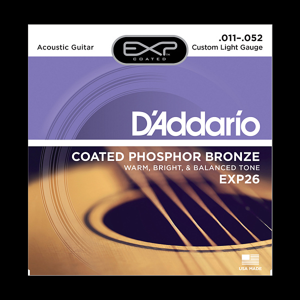 D'Addario EXP26 Струны для акустической гитары Custom Light (11-52).