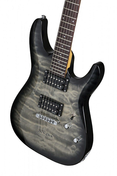 Электрогитара SCHECTER [C-6 PLUS CB] электрогитара 6-струнная, корпус: липа, топ: стеганый клен, гриф клен, накладка палисандр, 24 лада, цвет: Charcoal Burst (CB)