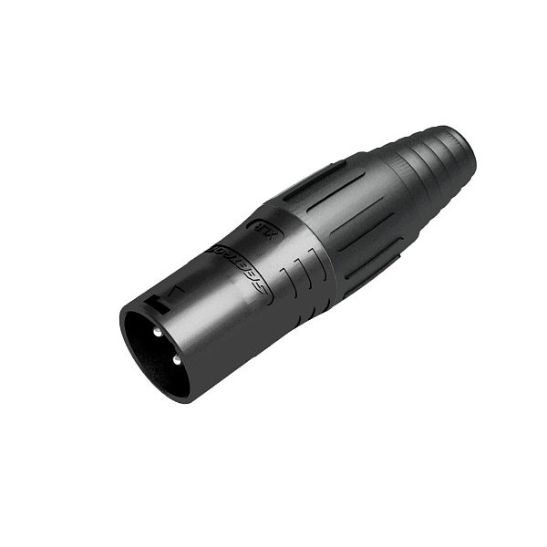 Seetronic SCSM3-BG кабельный разъем XLR 3-контакта "папа", позолоченные контакты, чёрный
