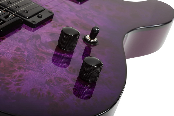 Электрогитара SCHECTER [PT STANDARD PBB] электрогитара 6-струнная, корпус: красное дерево, топ из капа, гриф: печеный клен, накладка: палисандр, 22 лада, цвет Purple Burst Burl (PBB)