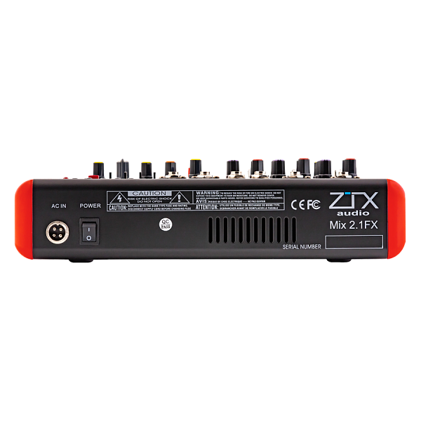 ZTX audio Mix 2.1.Fx - Микшерный пульт 2mono, 1stereo каналы с MP3/SD/DSP/BT