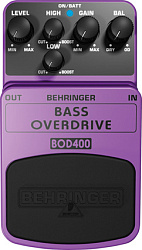 Behringer BOD400- педаль эффектов (овердрайв) с ламповым звучанием для бас-гитар