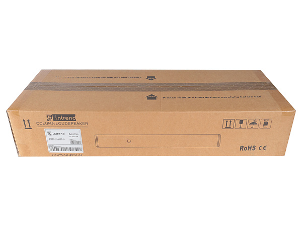Звуковая колонна Intrend [ITSPK-CL425T-G] пассивная, 4x2.5", 8 Ом / 100V (100Вт), SPL 113dB,  106Hz-20kHz, 120°x20° (HхV), вес 3.4кг, цвет угольный металлик, крепление в комплекте, (цена за 1шт., в упаковке 2 шт.)