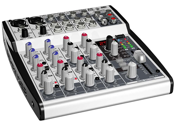 Behringer UB1002FX- микшер , 2 микрофонных предусилителя, 4 стереопары.