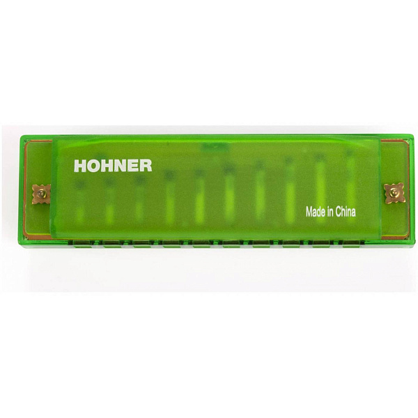 HOHNER Translucent Green (M1110G) - губная гармоника детская, тональность C, цвет прозрачный зеленый