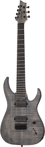 Электрогитара SCHECTER [SUNSET-7 EXTREME GRG] электрогитара 7-струнная, корпус: ньятон, топ: огненный клен, гриф: клен, накладка: черное дерево, 24 лада, цвет: Grey Ghost (GRG)