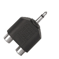 Proel AT125 Переходник - джек моно 3,5мм <-> 2 х "тюльпан" RCA (гнездо), пластик.