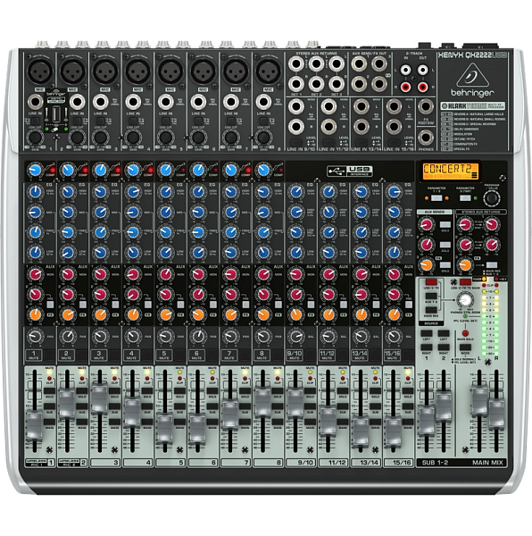 Behringer QX2442USB - микшер, 16 каналов, USB/Audio интерфейс, DSP, 8 каналов компрессоров,4 группы