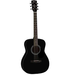 CORT AF510-BKS W BAG Акустическая гитара с чехлом, фолк, цвет черный матовый.