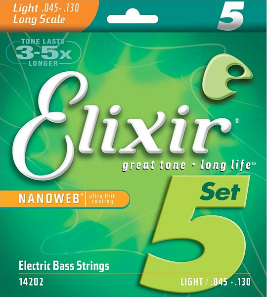 Elixir 14202 NanoWeb струны на 5-стр. бас 45-130