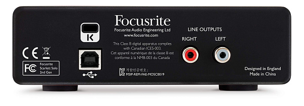 FOCUSRITE SCARLETT SOLO 2ND GEN USB аудио интерфейс, 2 входа/2 выхода