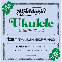 D'Addario EJ87S Titanium Струны для укулеле сопрано