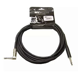 Invotone ACI1206/BK - Инструментальный кабель,6,3 джек моно-6,3 джек моно угловой, длина 6 м 