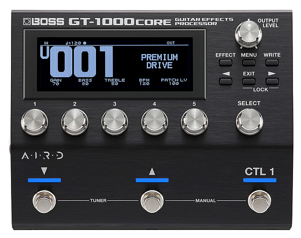 Компактная версия гитарного процессора эффектов GT-1000 BOSS [GT-1000CORE] 500 патчей, 116 эффектов, Looper, MIDI, USB интерфейс, большой ЖК дисплей