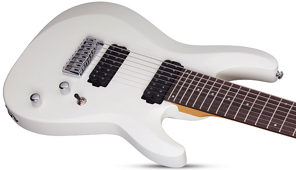 Электрогитара SCHECTER [C-8 DELUXE SWHT] электрогитара 8-струнная, корпус: липа, гриф: клен, накладка: палисандр, 24 лада, цвет: Satin White (SWHT)